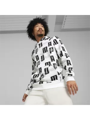 Pánska mikina PUMA ESS+ LOGO LAB AOP HOODIE 678983-02 WHITE