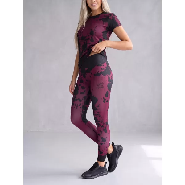  Dámske dlhé legíny premium ALTISPORT VOJ/ALW012LEG01 FIALOVÁ/ČIERNA 