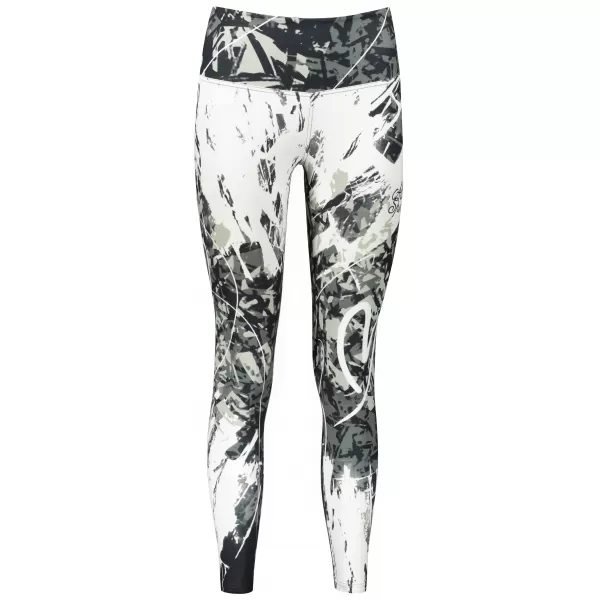  Dámske dlhé legíny premium ALTISPORT VOJ/ALW018LEG01 ČIERNOBIELA 