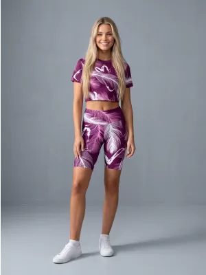 Dámske legíny nad kolená premium ALTISPORT VOJ/ALW001LEG02 FUCHSIOVÁ