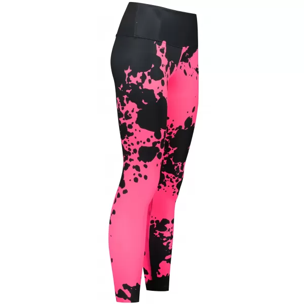  Dámske dlhé legíny premium ALTISPORT VOJ/ALW012LEG01 ČIERNA/RUŽOVÁ FLUO 