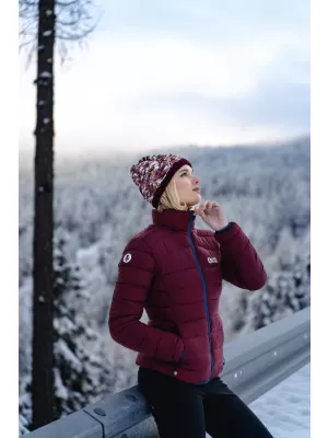 Dámska čiapka NORDBLANC KNIT NBWHK7795 VÍNOVÁ
