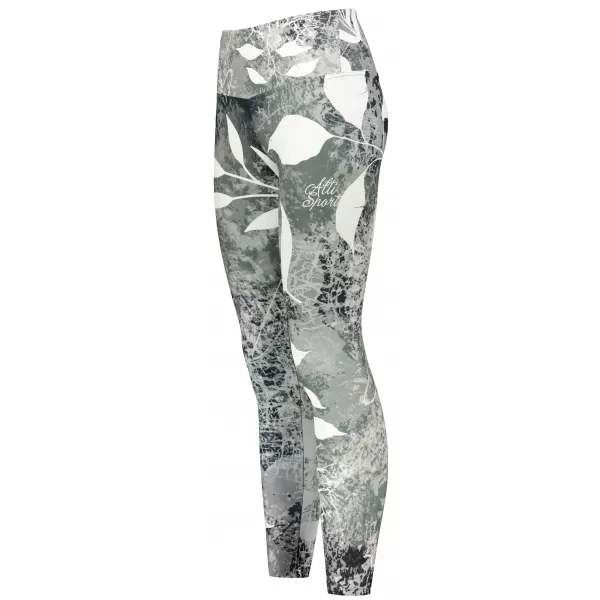  Dámske dlhé legíny premium ALTISPORT VOJ/ALW020LEG01 ČIERNOBIELA 