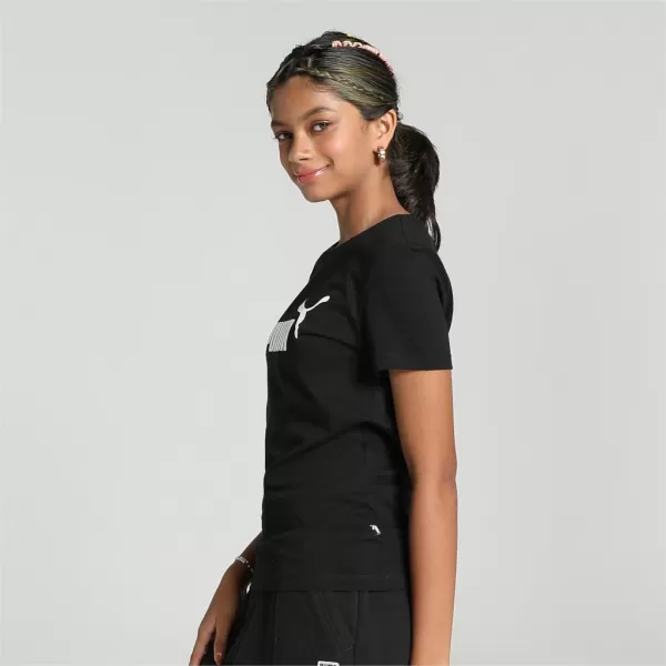  Dievčenské tričko PUMA ESS LOGO TEE 587029-01 BLACK 