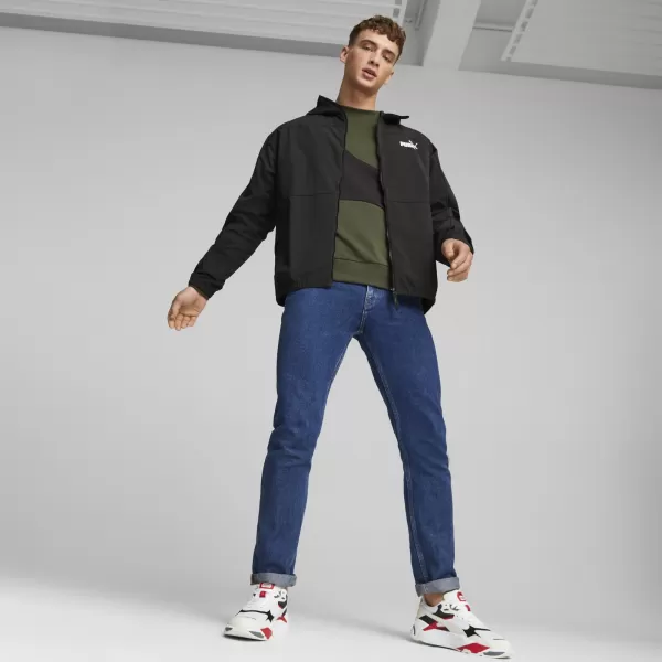  Pánska vetrovka PUMA HOODED WINDBREAKER 675387-01 BLACK 