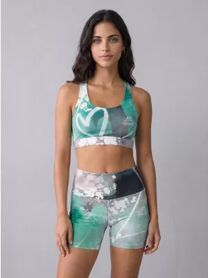 Dámske krátke legíny premium ALTISPORT VOJ/ALW017LEG03 TYRKYSOVÁ