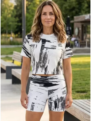 Dámske krátke legíny premium ALTISPORT VOJ/ALW010LEG03 biela