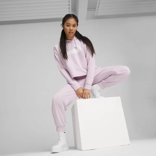  Dámska mikina PUMA ESS CROPPED LOGO HOODIE TR 586870-60 PINK 