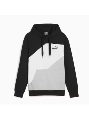 Pánska mikina PUMA POWER COLORBLOCK HOODIE 678931-01 BLACK