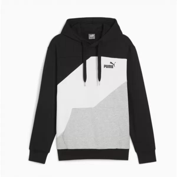  Pánska mikina PUMA POWER COLORBLOCK HOODIE 678931-01 BLACK 
