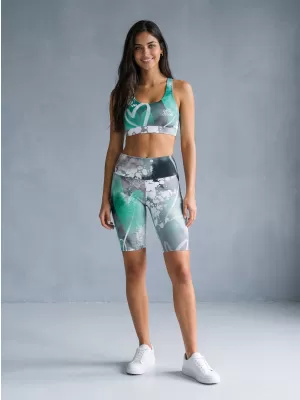 Dámské legíny nad kolena premium ALTISPORT VOJ/ALW017LEG02 TYRKYSOVÁ