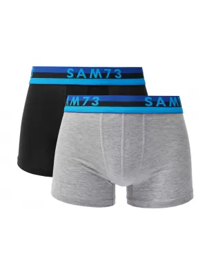 Pánske boxerky SAM 73 HIDDENIT MU 100 ČIERNA / ŠEDÁ