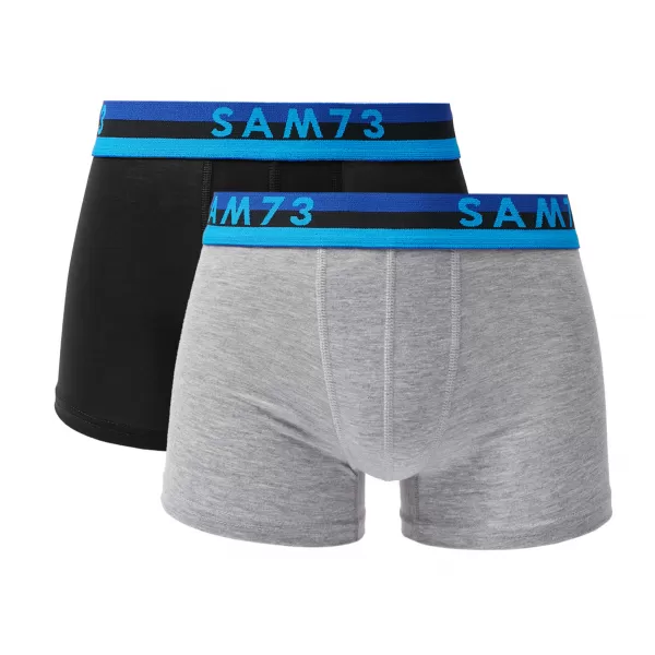  Pánske boxerky SAM 73 HIDDENIT MU 100 ČIERNA / ŠEDÁ 