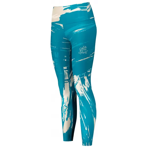  Dámske dlhé legíny premium ALTISPORT VOJ/ALW010LEG01 PETROLEJOVÁ/HNEDÁ 