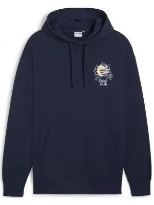 Pánska mikina PUMA DOWNTOWN GRAPHIC HOODIE 624361-14 BLUE