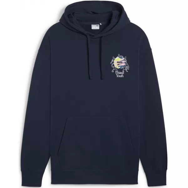  Pánska mikina PUMA DOWNTOWN GRAPHIC HOODIE 624361-14 BLUE 