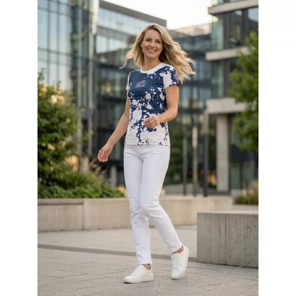  Dámske funkčné tričko premium ALTISPORT VOJ/ALW012TR01 BIELA/MODRÁ 