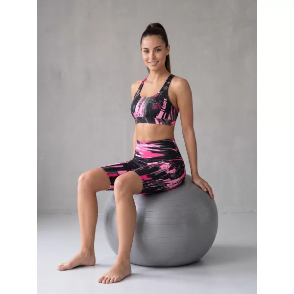  Dámské legíny nad kolena premium ALTISPORT VOJ/ALW010LEG02 ČERNÁ/SVĚTLE RŮŽOVÁ 
