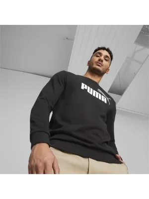 Pánska mikina PUMA ESS+ 2 COL BIG LOGO CREW 586763-61 BLACK