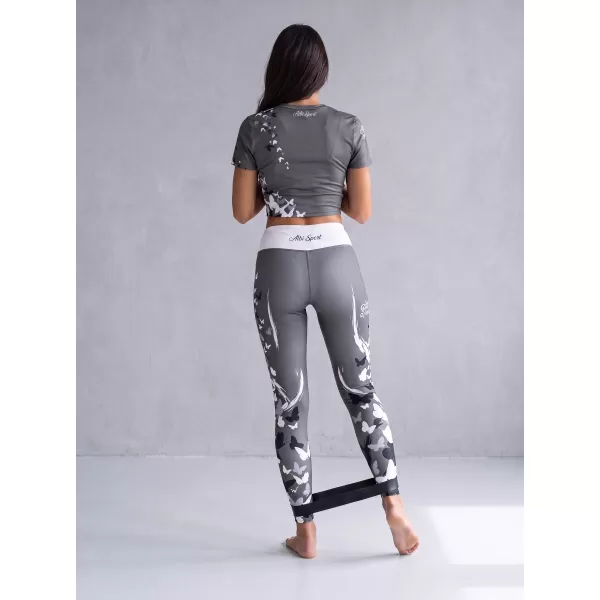  Dámske dlhé legíny premium ALTISPORT VOJ/ALW022LEG01 sivá 