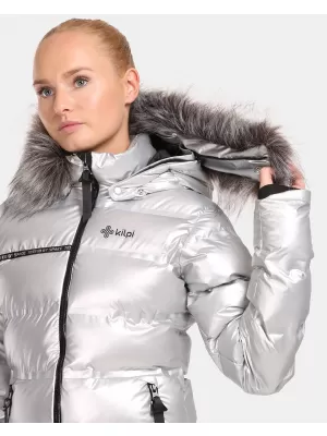 Dámska zimná bunda KILPI LTD SIRIUS-W UL0142KI STRIEBORNÁ