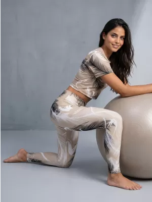 Dámske dlhé legíny premium ALTISPORT VOJ/ALW001LEG01 hnedá