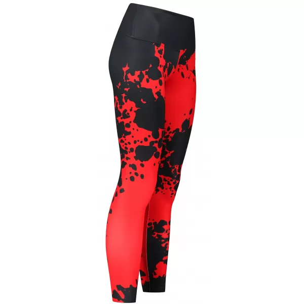  Dámske dlhé legíny premium ALTISPORT VOJ/ALW012LEG01 ČIERNA/ČERVENÁ 