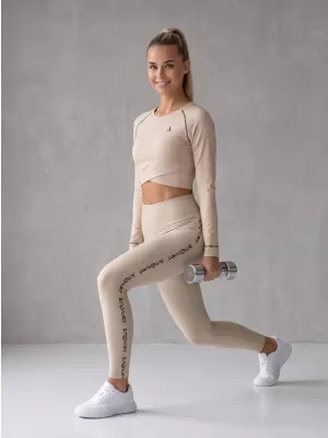 Dámske dlhé legíny premium ALTISPORT VOJ/ALW021LEG01 hnedá