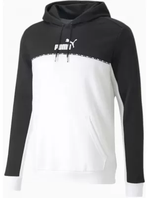 Pánska mikina PUMA ESS BLOCK X TAPE HOODIE 675173-01 BLACK