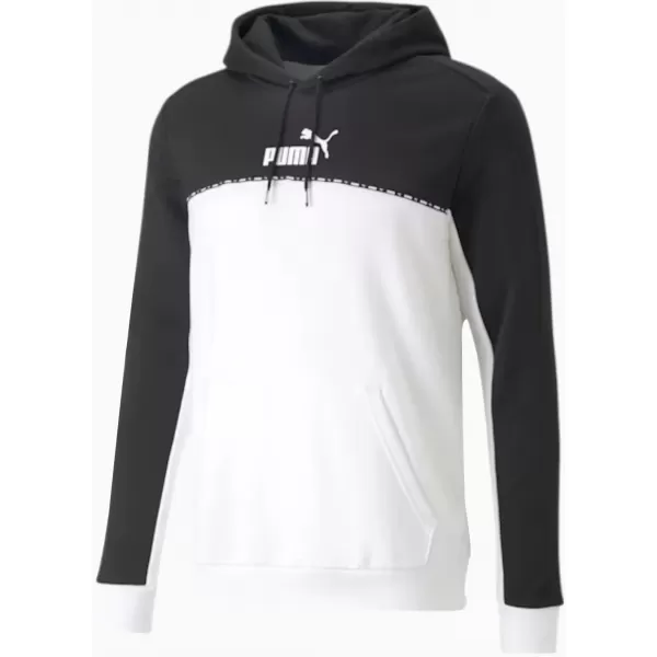  Pánska mikina PUMA ESS BLOCK X TAPE HOODIE 675173-01 BLACK 
