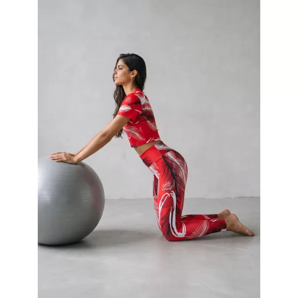  Dámske dlhé legíny premium ALTISPORT VOJ/ALW001LEG01 červená 