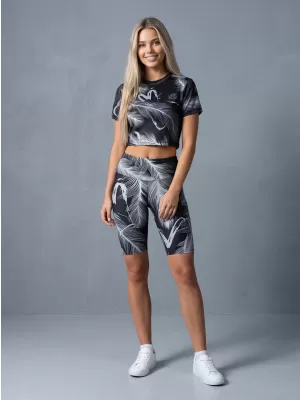 Dámske legíny nad kolená premium ALTISPORT VOJ/ALW001LEG02 ČIERNA/ŠEDÁ