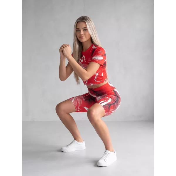  Dámske legíny nad kolená premium ALTISPORT VOJ/ALW001LEG02 červená 