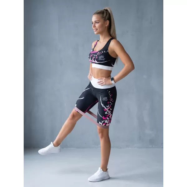  Dámské legíny nad kolena premium ALTISPORT VOJ/ALW022LEG02 ČERNORŮŽOVÁ 