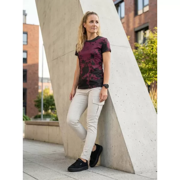  Dámske funkčné tričko premium ALTISPORT VOJ/ALW012TR01 FIALOVÁ/ČIERNA 