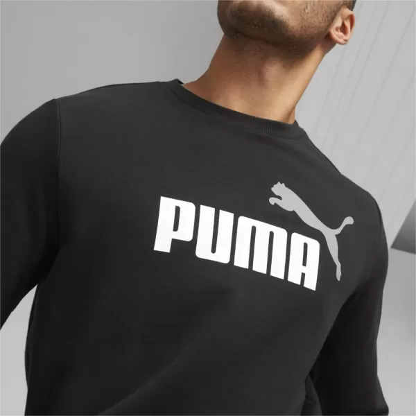  Pánska mikina PUMA ESS+ 2 COL BIG LOGO CREW 586763-61 BLACK 
