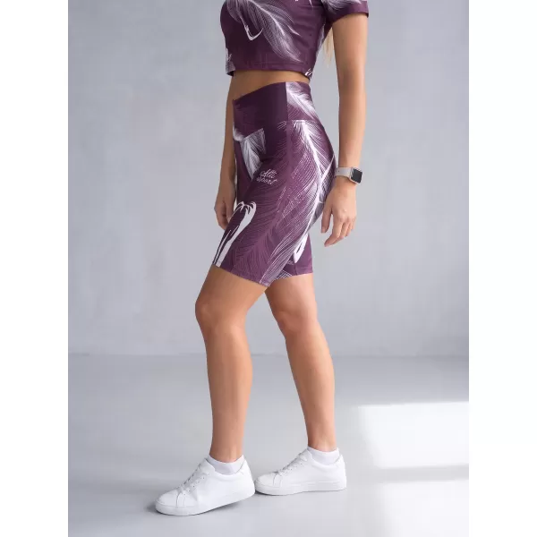  Dámske legíny nad kolená premium ALTISPORT VOJ/ALW001LEG02 FIALOVÁ/BIELA 