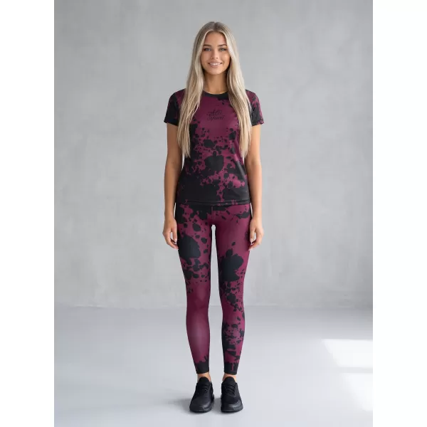  Dámske dlhé legíny premium ALTISPORT VOJ/ALW012LEG01 FIALOVÁ/ČIERNA 
