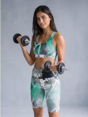 Dámska športová podprsenka premium ALTISPORT VOJ/ALW017POD01 TYRKYSOVÁ