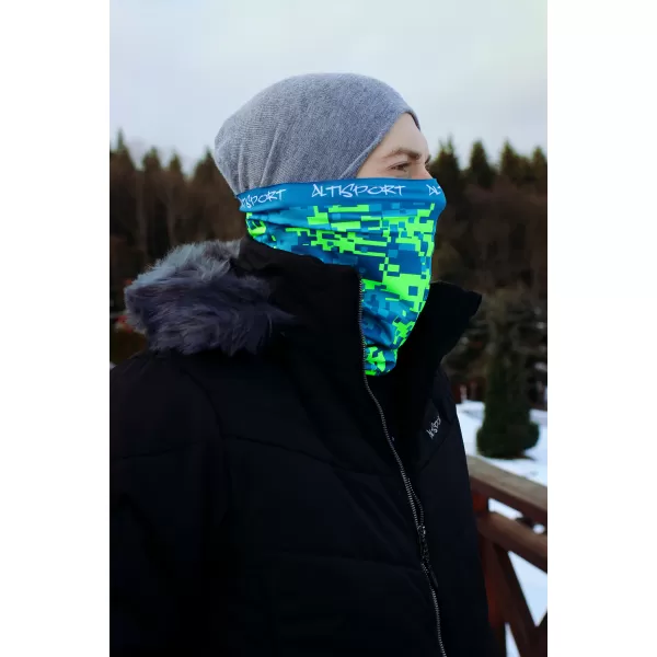  Nákrčník ALTISPORT VOJ/ALU011NAK01 PETROLEJOVÁ/ŽLTÁ 