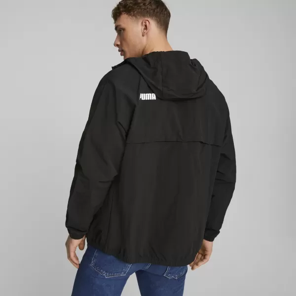  Pánska vetrovka PUMA HOODED WINDBREAKER 675387-01 BLACK 