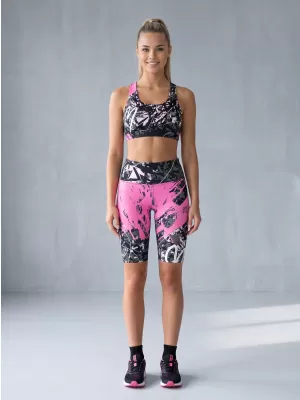 Dámské legíny nad kolena premium ALTISPORT VOJ/ALW018LEG02 ČERNORŮŽOVÁ