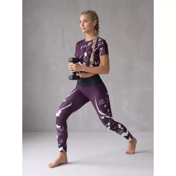  Dámske dlhé legíny premium ALTISPORT VOJ/ALW022LEG01 fialová 