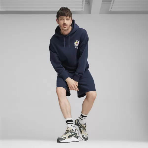  Pánska mikina PUMA DOWNTOWN GRAPHIC HOODIE 624361-14 BLUE 