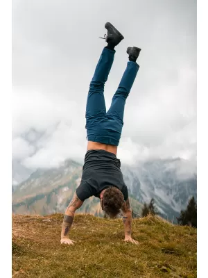 Pánske nepremokavé outdoorové nohavice NORDBLANC ZESTILY NBFPM7960 TMAVO modrá