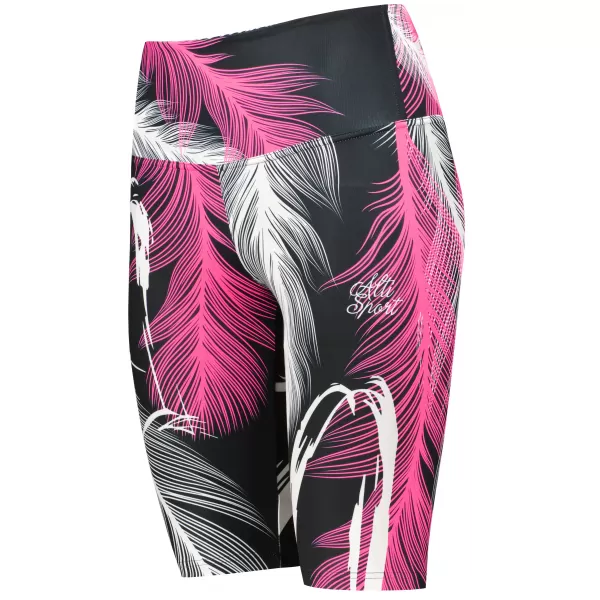  Dámske legíny nad kolená premium ALTISPORT VOJ/ALW001LEG02 ČIERNA/RUŽOVÁ 