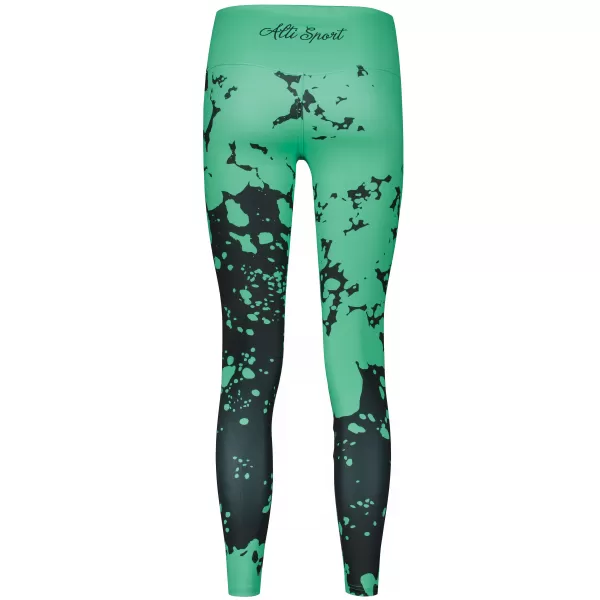  Dámske dlhé legíny premium ALTISPORT VOJ/ALW012LEG01 ČIERNA/TYRKYSOVÁ 