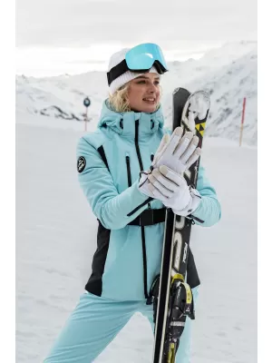 Dámska softshellová lyžiarska bunda NORDBLANC APRES-SKI NBWJL7928 SVETLO modrá