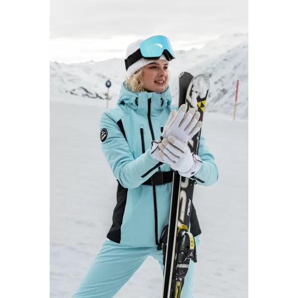  Dámska softshellová lyžiarska bunda NORDBLANC APRES-SKI NBWJL7928 SVETLO modrá 