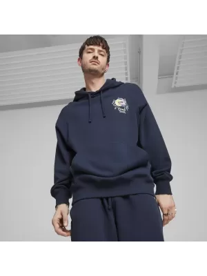 Pánska mikina PUMA DOWNTOWN GRAPHIC HOODIE 624361-14 BLUE